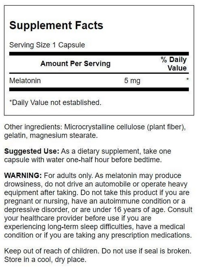 سوانسون إكسترا سترينجث ميلاتونين 5 مجم 60 كبسولة - Image 2
