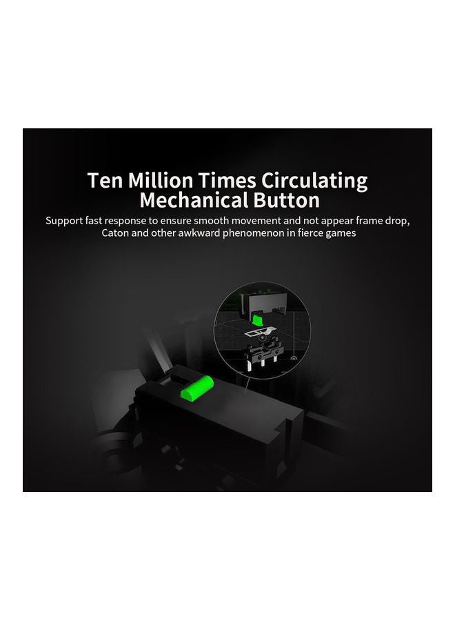 NIBEMINENT Gaming Mouse With Colorful Breathing Light Black - Image 4