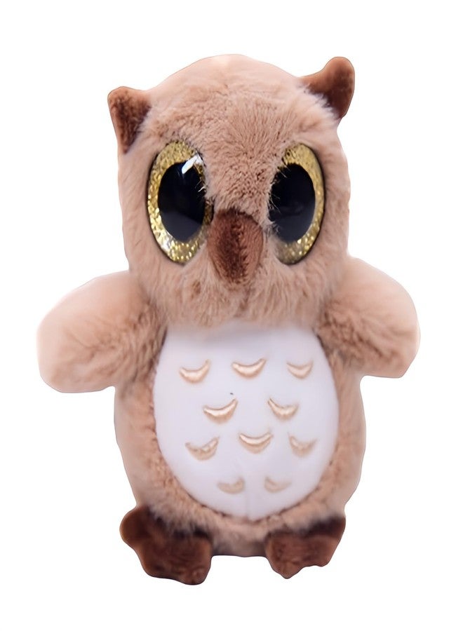 Tickles Cute Owl Soft Stuffed Plush Animal Toy for Kids Girls & Boys Children Birthday Gifts (Color: Brown Size: 20 cm) - Image 1