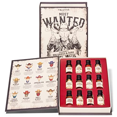 Thoughtfully Gourmet Wild WesternThemed BBQ Sauce and Rubs Book Gift Set Includes Honey Montreal Rub More Set of 12 - Image 1