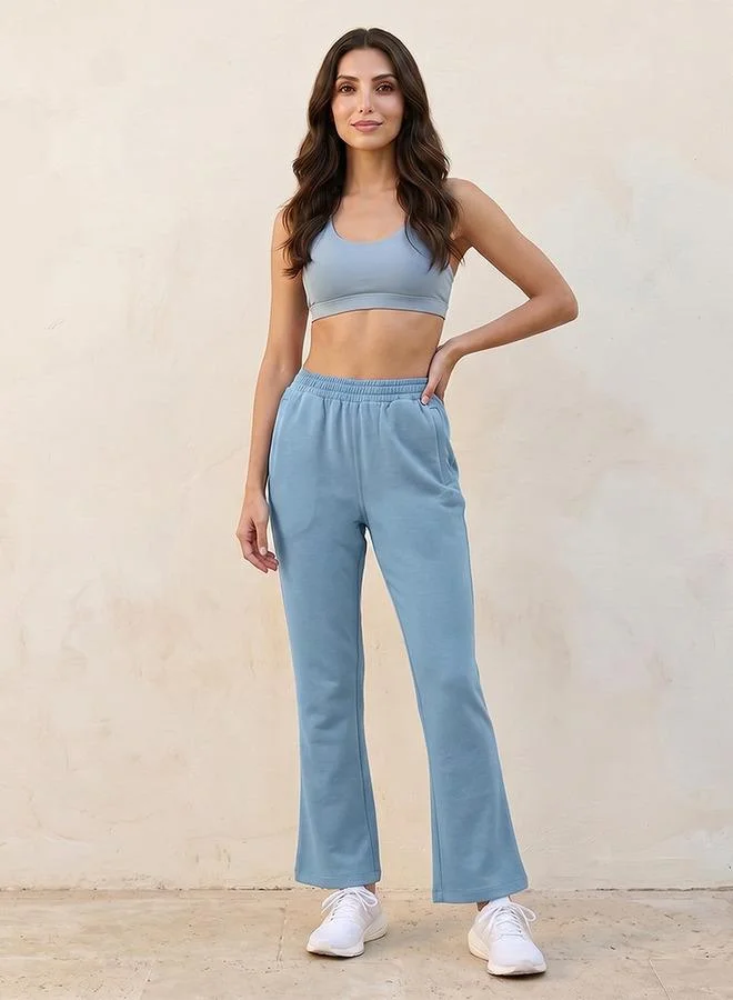 Splash Active Blue Flared 2 Way Stretch Track Pants for Women | Best Price UAE