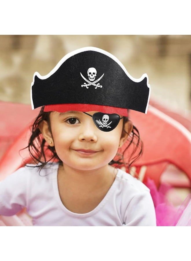 ZeeDix Pirate Hat Set Pirate Party Favors Pirate Theme Party Supplies for Halloween Masquerade - Image 4