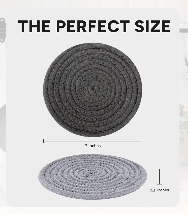 Avalon Kitchen Trivets for Hot Dishes Set of 3, Trivets for Hot Pots and Pans, Heat-Resistant Pot Holders, Stylish Coasters, Perfect for Your Kitchen - Image 2