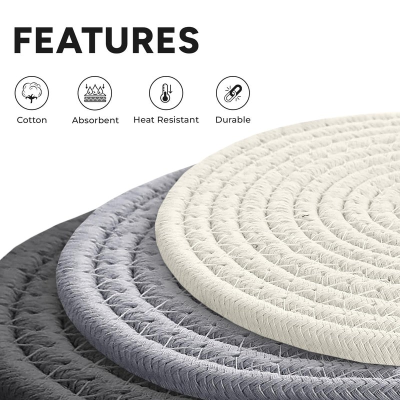 Avalon Kitchen Trivets for Hot Dishes Set of 3, Trivets for Hot Pots and Pans, Heat-Resistant Pot Holders, Stylish Coasters, Perfect for Your Kitchen - Image 3