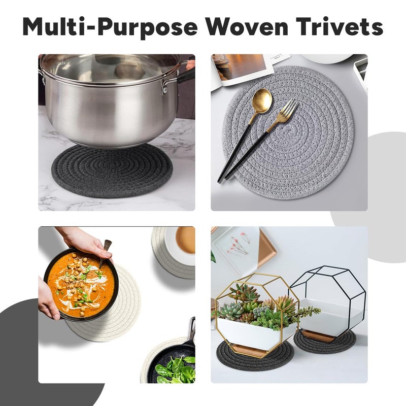 Avalon Kitchen Trivets for Hot Dishes Set of 3, Trivets for Hot Pots and Pans, Heat-Resistant Pot Holders, Stylish Coasters, Perfect for Your Kitchen - Image 4