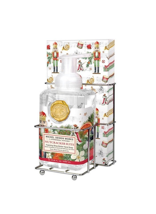 Michel Design Works - Scented Foaming Hand Soap And Napkin Caddy Set, Nutcracker Suite - Image 1