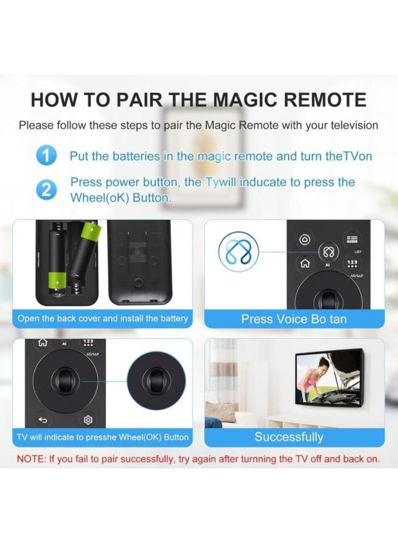 LG Magic Remote Control (MR25GA) Compatible with LG Remote 2025 TVs OLED G5 C5 B5 Series QNED 92A 85A 80A Series,Voice Remote Control with L G TVs Includes AI, Pointer and Alexa Voice - Image 5