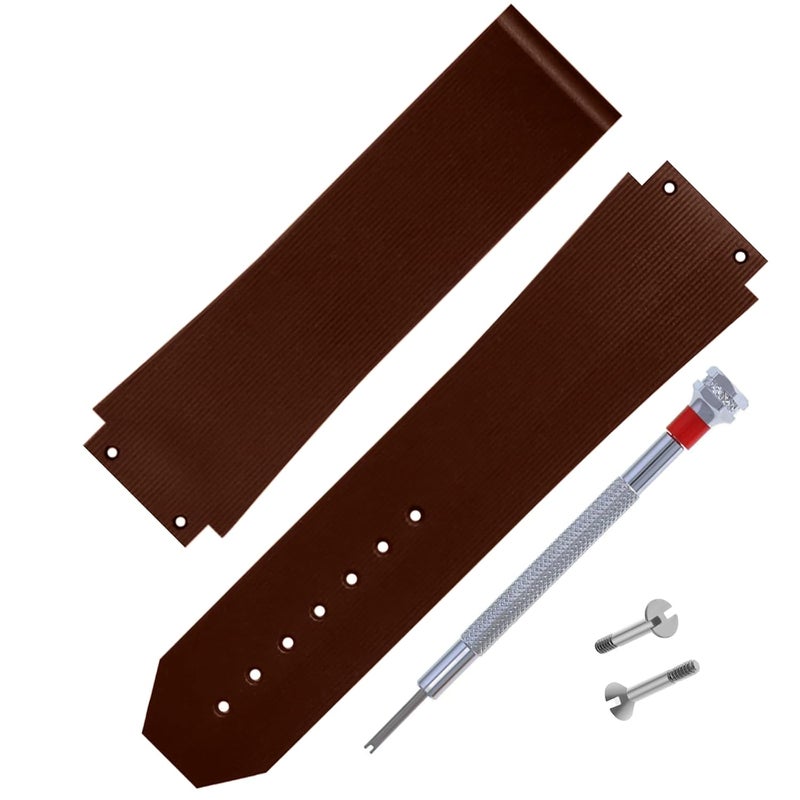 DBLACK ''HLS'' 24mm Resin Watch Straps, Sleek Line Design & Tyre Design, Matte Finish, Watch Strap // Best Replacement, Compatible for HUBLOT Watches (Choose Your Color & Model) - Image 1