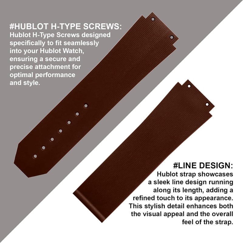 DBLACK ''HLS'' 24mm Resin Watch Straps, Sleek Line Design & Tyre Design, Matte Finish, Watch Strap // Best Replacement, Compatible for HUBLOT Watches (Choose Your Color & Model) - Image 4