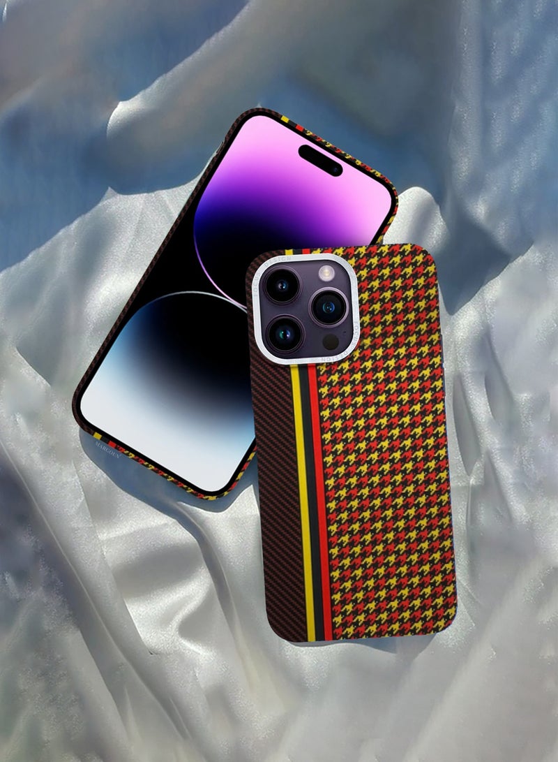 CATANES Ultra-Slim Woven Pattern Case Cover for iPhone 14 Pro Max - Lightweight Protective Back Case - Racing Weave - Image 5