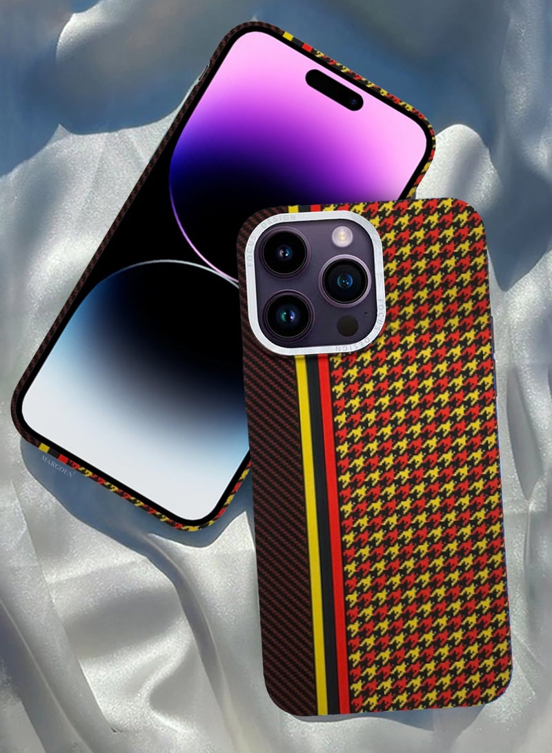 CATANES Ultra-Slim Woven Pattern Case Cover for iPhone 14 Pro Max - Lightweight Protective Back Case - Racing Weave - Image 4