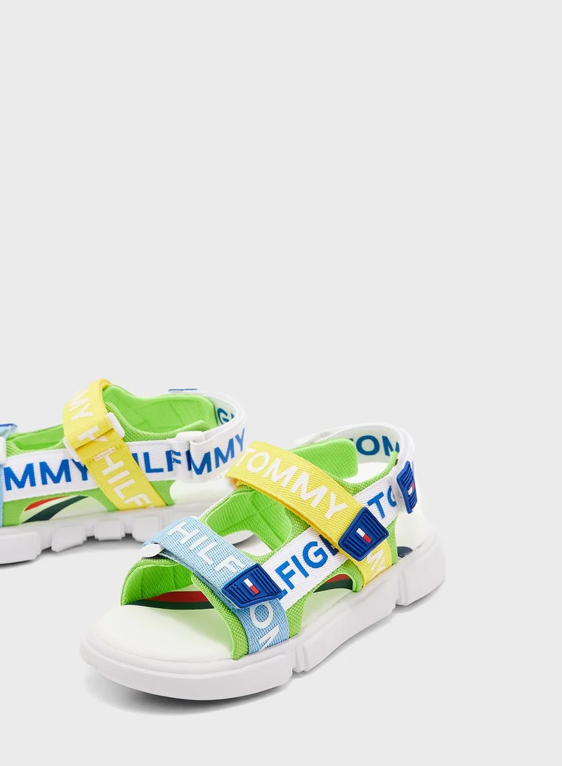 TOMMY HILFIGER Kids Logo Velcro Sandals