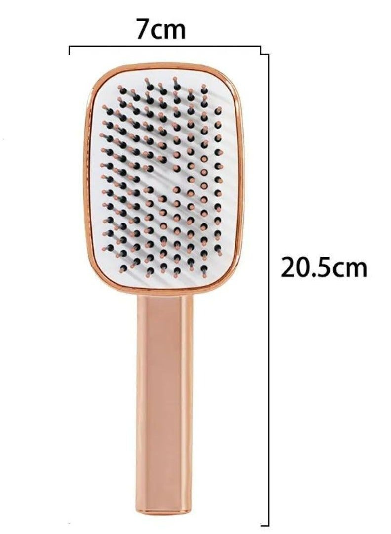 فرشاة مجفف الشعر ذاتية التنظيف لجميع أنواع الشعر، مشط شعر محمول - Image 4