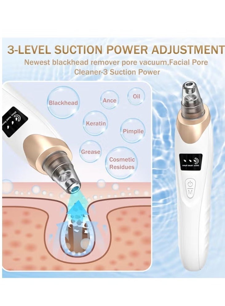Professional Facial Pore Cleaner with 3 Adjustable Suction Levels and 5 Replaceable Probes — Electric Rechargeable Acne Extractor Tool for Deep Cleansing and Skin Care, Suitable for Both Women and Men. - Image 4