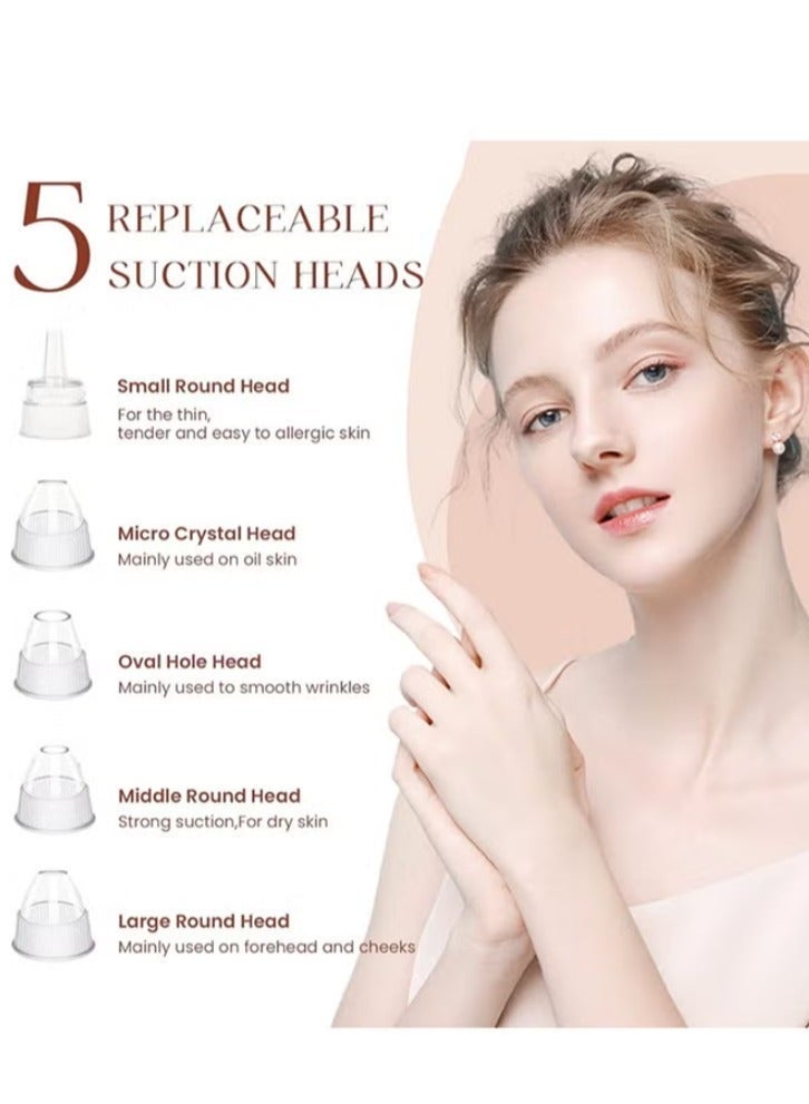 Professional Facial Pore Cleaner with 3 Adjustable Suction Levels and 5 Replaceable Probes — Electric Rechargeable Acne Extractor Tool for Deep Cleansing and Skin Care, Suitable for Both Women and Men. - Image 3