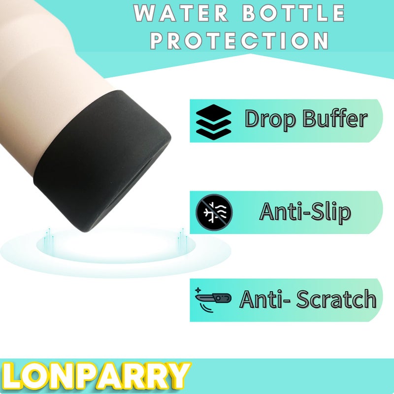 LONPARRY 2-Pack Silicone Boot for Stanley 40 30 oz Quencher Adventure Tumbler, IceFlow 30 20 oz, Stanley Cup Protector - Image 2