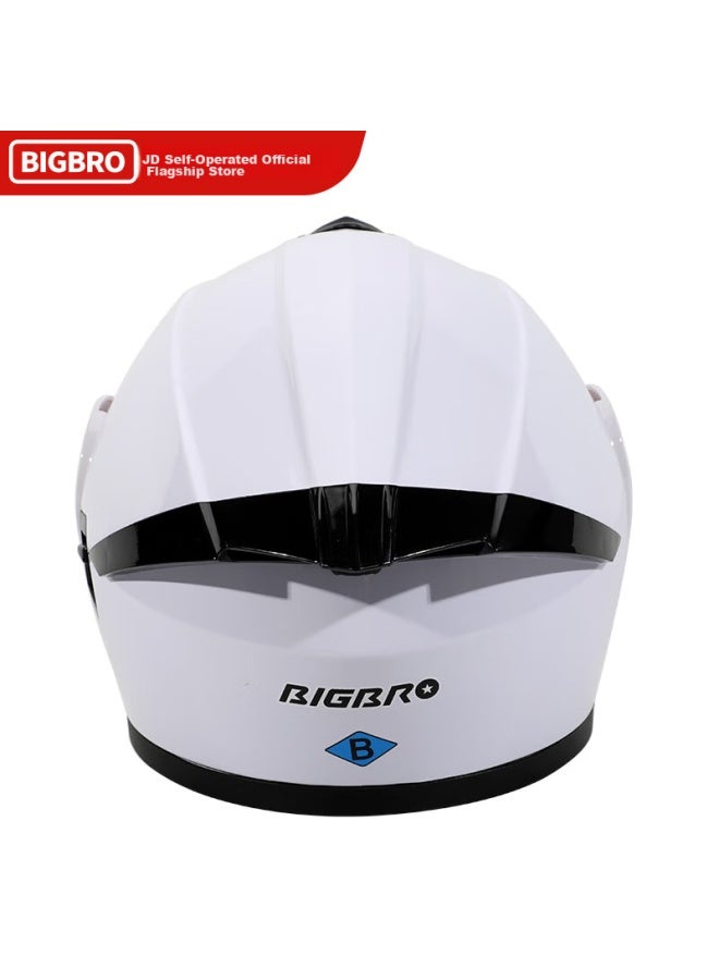 Bigbro Dual-lens Electric Scooter Helmet, Visor Helmet, Uni, All-season, Lightweight Battery-powered Scooter Helmet, Pearl White, One Size Fits All - Image 4