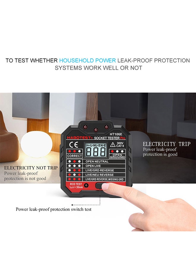 LCD Digital Voltage Diode Current Meter Black 0.09kg - Image 4
