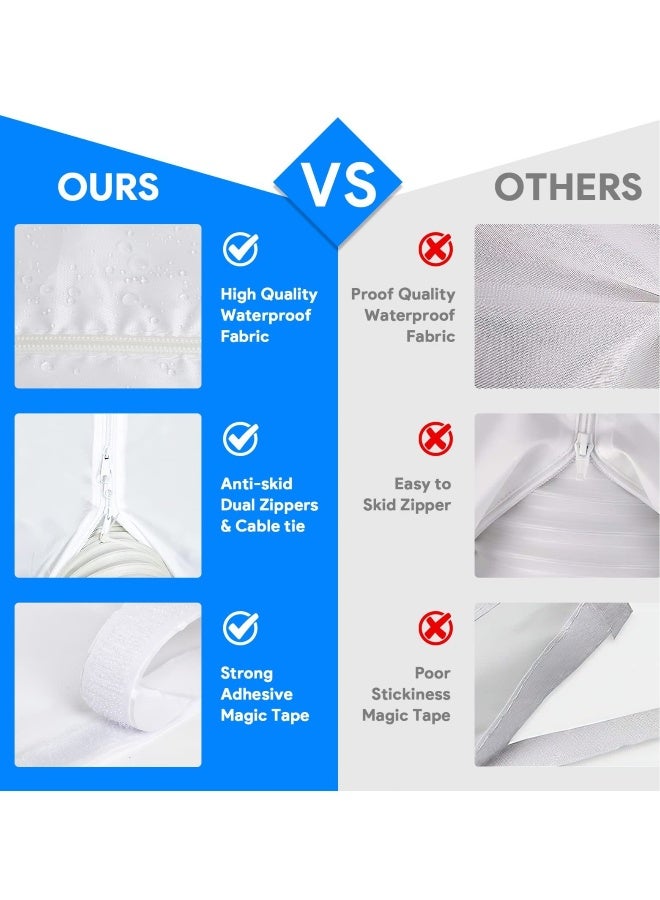 Portable Air Conditioner Window Seal Kit, 400CM (157'') AC Casement, Hot Air Stop Air Exchange Guards with Zip and Adhesive Fastener Works with Tumble Dryer, Keep House Cool, No Need for Drilling - Image 4