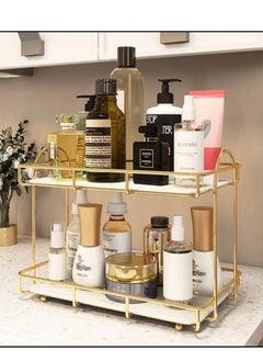 MIXDE Double Layer Gold Rectangular Storage Rack  - Image 1