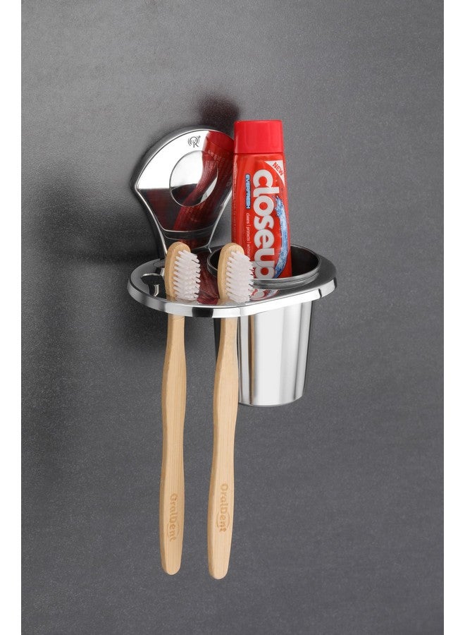 Raxon Innovation Toothbrush Holder Bathroom Accessories for Stainless Steel Tooth-Brush Holder/Tumbler Holder Stainless Steel Stainless Steel Bathroom acessories (Royal Tumbler Holder(NOS-1)) - Image 2