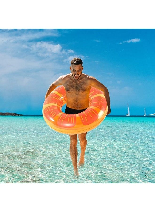FindUWill - 6 Pack Pool Floats Inflatable Pool Float Swimming Tube Ring Floaties(4 Pack) With 2Pcs Beach Balls Grape Kiwi Watermelon Passion Fruit Pool Float For Kids And Adults - Image 1