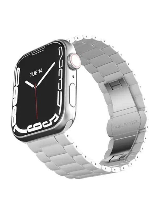 LEVELO Nocturne Three Strain Ceramic Watch Strap For Apple Watch 38 / 40 / 41mm - White - Image 1
