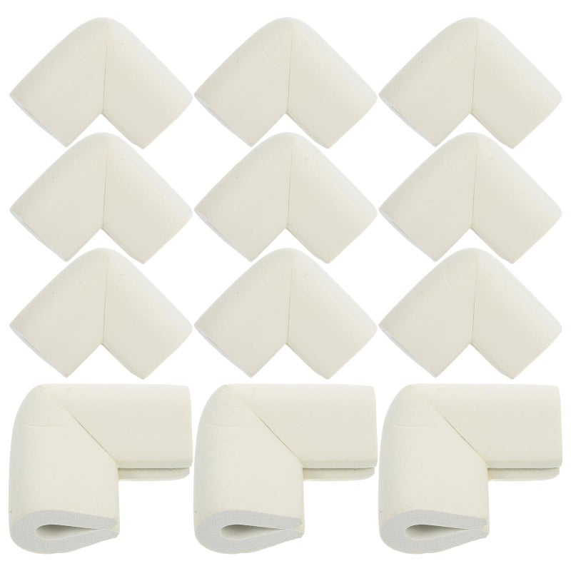 U Shaped Foam Corner Protectors 12 Pack Ivory White Edge Guards For Furniture Safety - Image 2