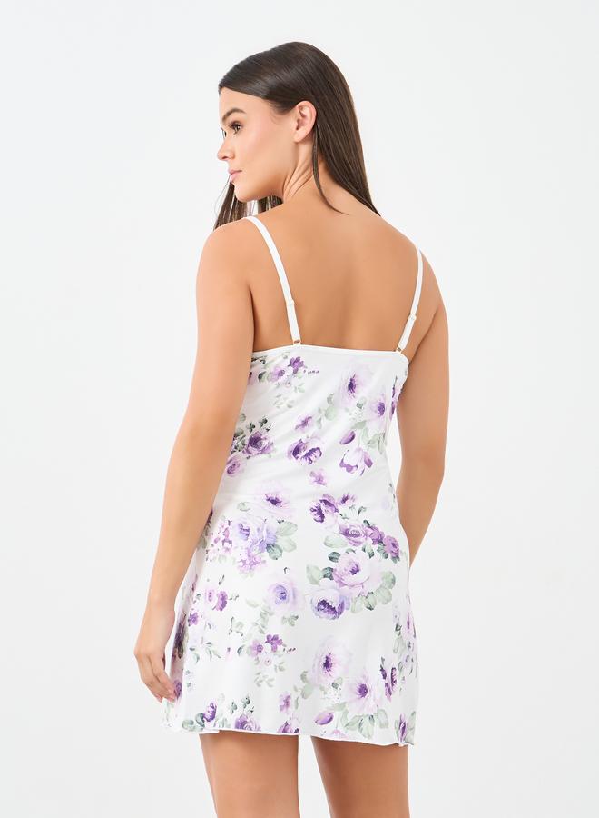 ستايلي فستان ضيق بحمالات وطبعة زهور - Image 5