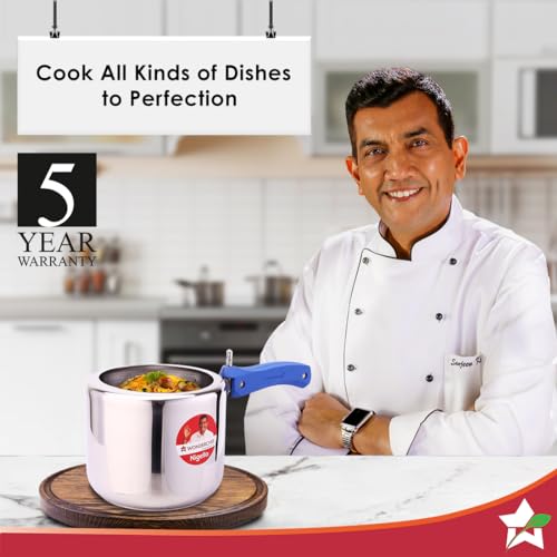 Wonderchef Nigella Inner Lid Stainless Steel Pressure Cooker, 5 Liter, Gas Stove & Induction Friendly, Silver, 5 Year Warranty, ISI Certified - Image 2