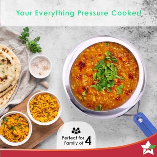 Wonderchef Nigella Inner Lid Stainless Steel Pressure Cooker, 5 Liter, Gas Stove & Induction Friendly, Silver, 5 Year Warranty, ISI Certified - Image 5