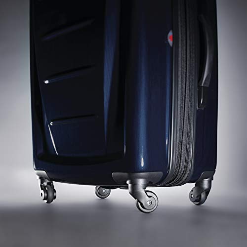 Samsonite Winfield 2 Hardside Expandable Luggage with Spinner Wheels, Navy, Checked-Medium 24-Inch - Image 3