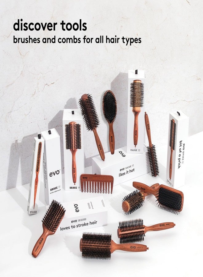 EVO Conrad Boar Bristle, Hair Brush for Long, Wavy, Thick & Curly Hair - Reduces Frizz, Adds Shine & Polishes - Image 4