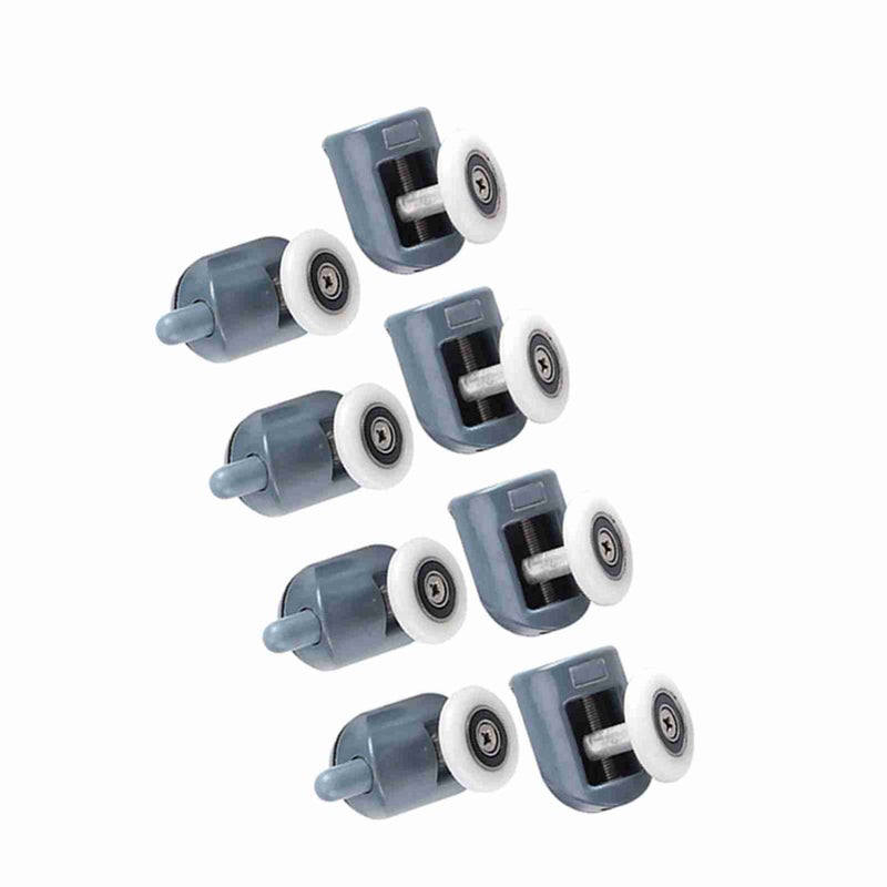 8 x Twin Bottom Top Shower Door Rollers Pulleys Wheels Runners Bathroom Single Wheel - Image 1