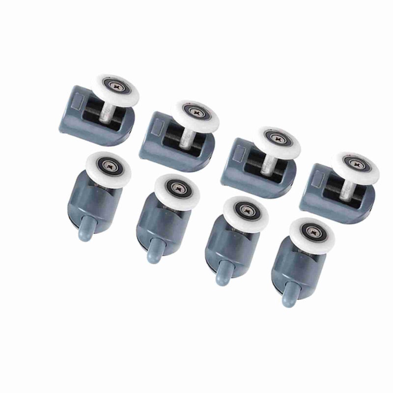 8 x Twin Bottom Top Shower Door Rollers Pulleys Wheels Runners Bathroom Single Wheel - Image 2