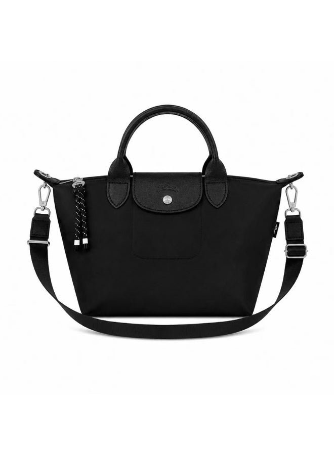 Longchamp Energy Series Medium Tote Bag with Shoulder Strap, Black - Image 1