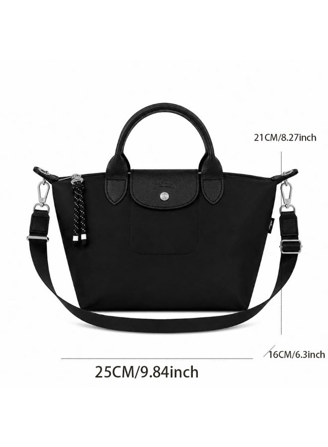 Longchamp Energy Series Medium Tote Bag with Shoulder Strap, Black - Image 2