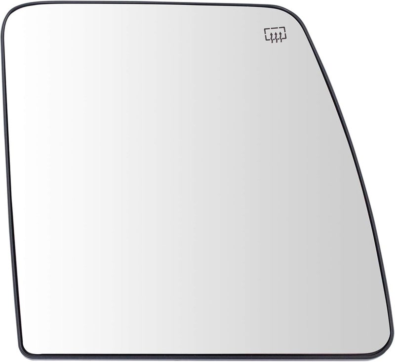 TRQ Passenger Side Mirror Glass with Backing Plate Heated Snap On Compatible with 2012-2021 Nissan NV1500 2012-2018 NV2500 NV3500 NI1325122 - Image 1