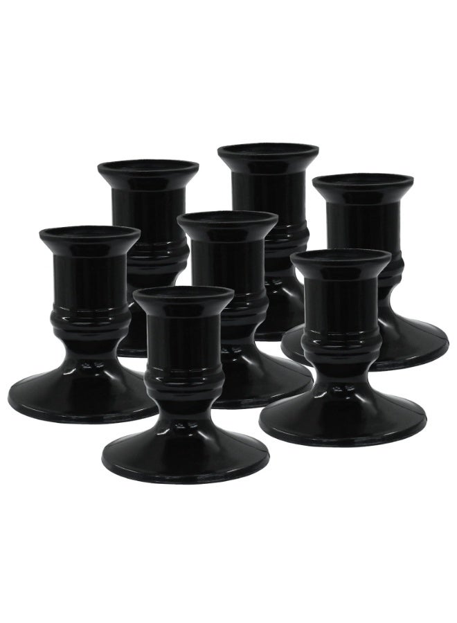 4Pcs Taper Candle Holders, Black Plastic Candlestick Holders, Decorative Table Centerpiece - Image 4