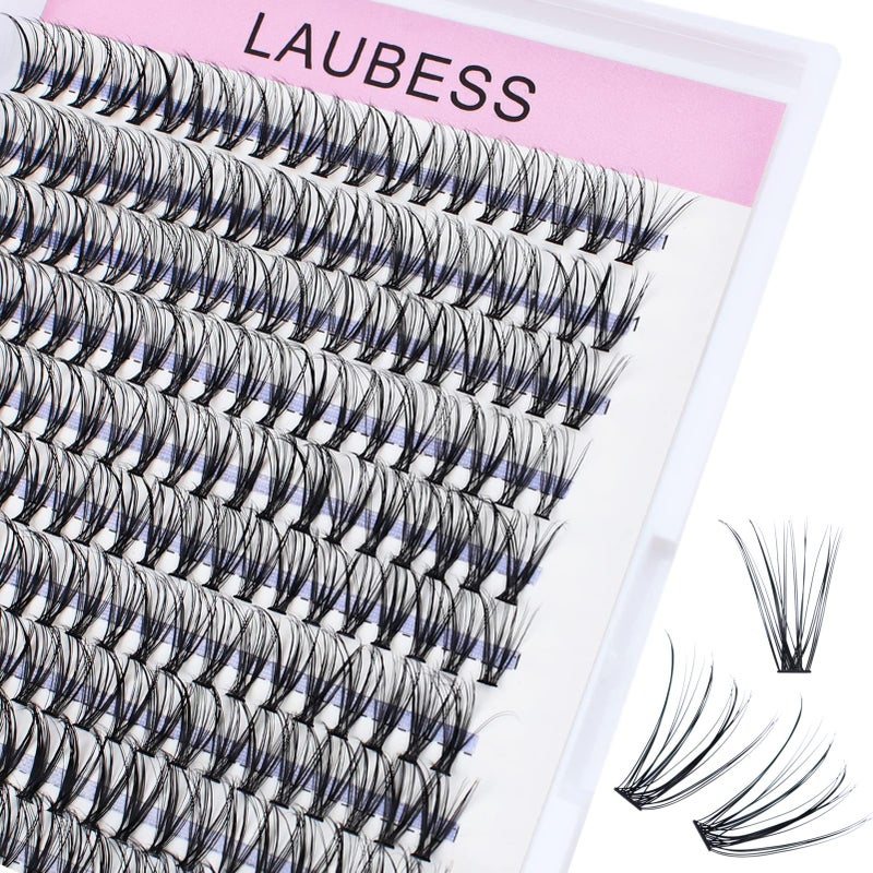 LAUBESS Eyelash Clusters LAUBESS Lash Clusters Individual Lashes Cluster Eyelash Extensions DIY at Home Waterproof Cluster Lashes (20D-0.07D-17) - Image 1