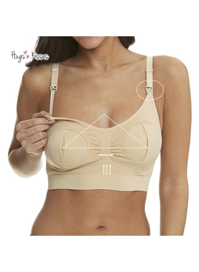 HUGS'N KISSES Hugs’n Kisses Hands-Free Pumping Bra/Nursing Bra Midnight– Compatible with all electric breast pumps, including Spectra, Medela, and more. - Image 3