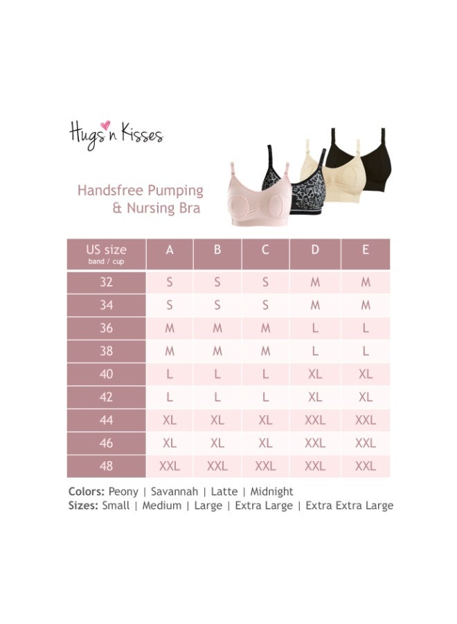 HUGS'N KISSES Hugs’n Kisses Hands-Free Pumping Bra/Nursing Bra Midnight– Compatible with all electric breast pumps, including Spectra, Medela, and more. - Image 5