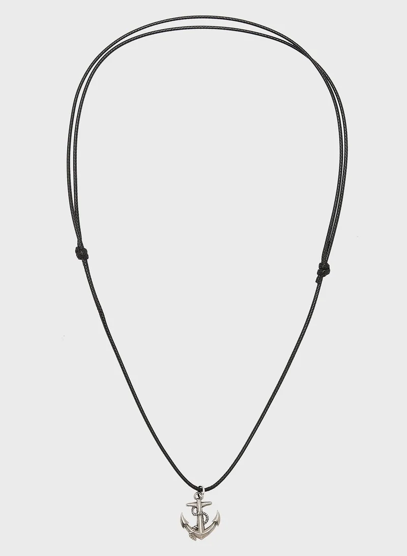 Seventy Five Anchor Stainless Steel Pendant Necklace