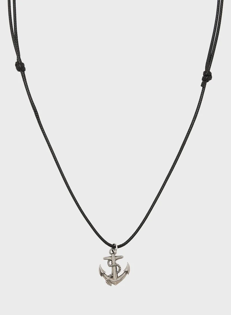 Seventy Five Anchor Stainless Steel Pendant Necklace