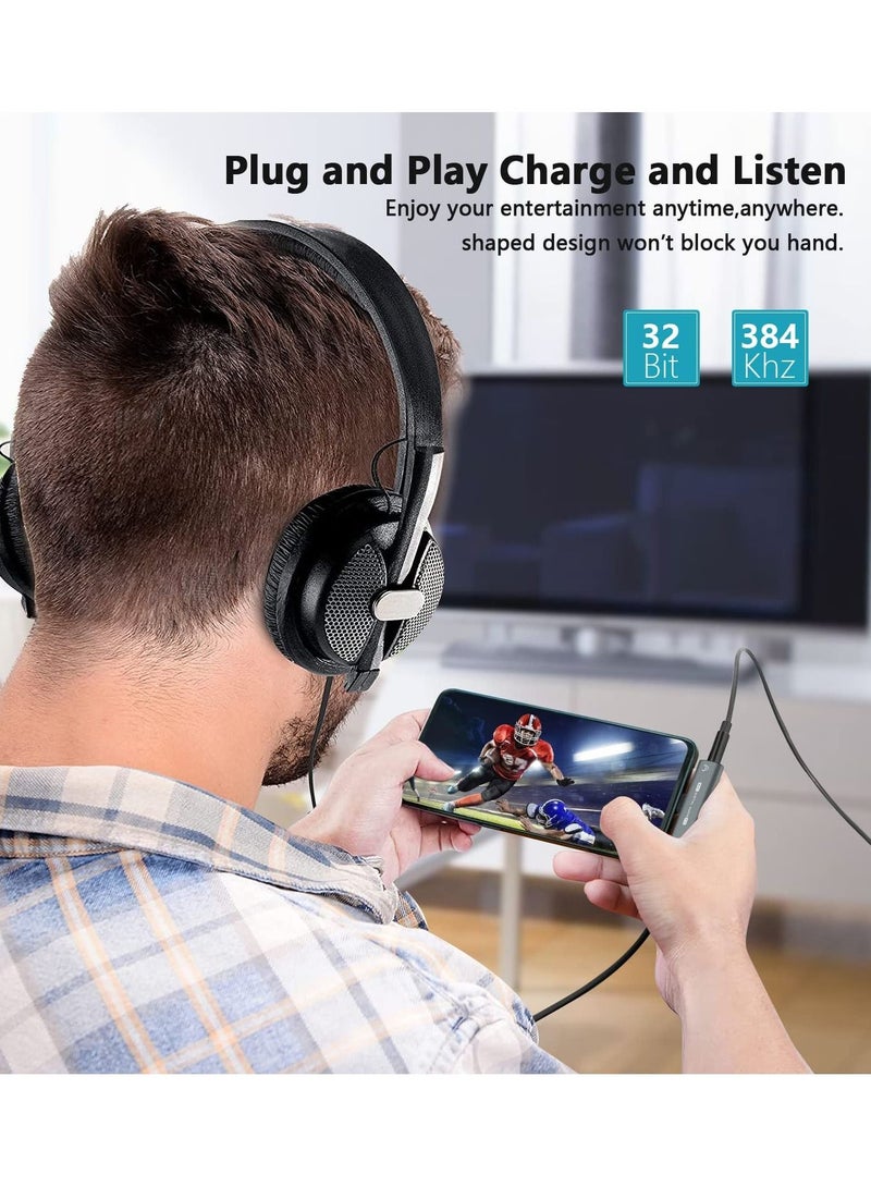 Anmi USB C to 3.5mm Audio Headphone Adapter and Charger, 2 in 1 USB C Headphone Jack  with 27W Fast Charging Dongle Adapter Compatible with Galaxy S23 Ultra/S22/A53/Note 20 - Image 5