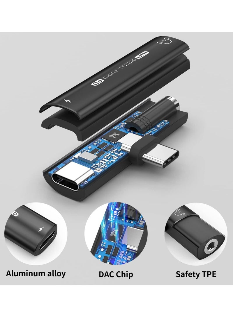 Anmi USB C to 3.5mm Audio Headphone Adapter and Charger, 2 in 1 USB C Headphone Jack  with 27W Fast Charging Dongle Adapter Compatible with Galaxy S23 Ultra/S22/A53/Note 20 - Image 4