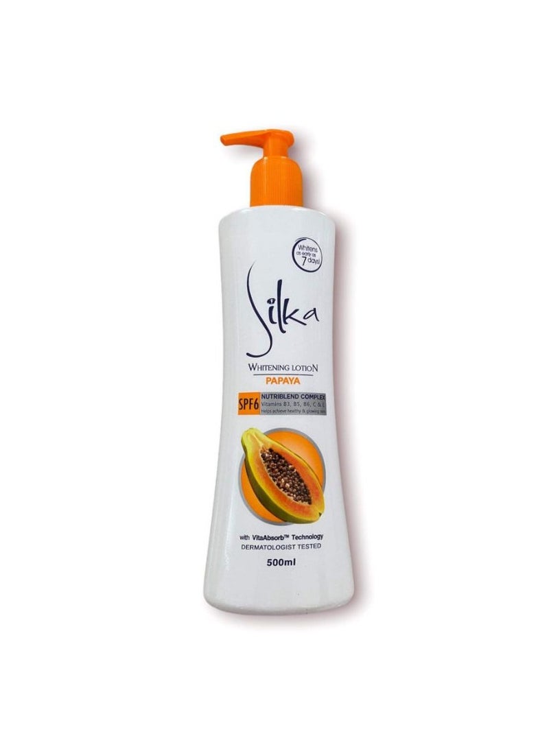 Silka Whitening Lotion Papaya - 500 ml
