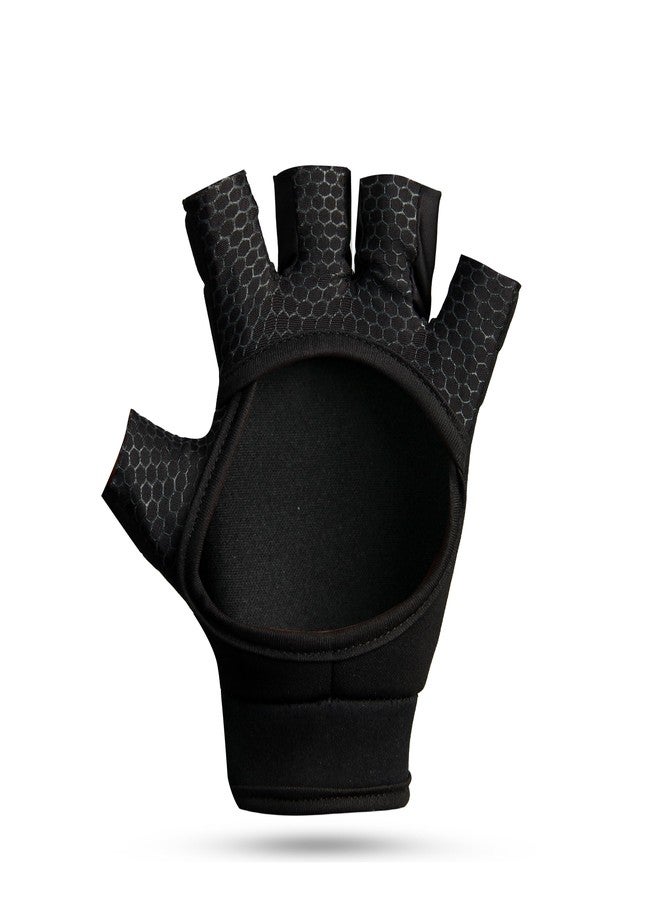 MEMBA Hockey Glove *Eco* Supreme Left Hand, Lycra Scuba Material, Black Green, (Small) - Image 5