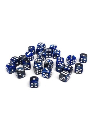 25 Count Pack Of 12Mm D6 Dice Matching Collection Of 6 Sided Dice With Pips (Blue And Silver Granite) - pzsku/Z6E3680A6050DBD172A8BZ/45/_/1688970807/bedf1a15-3606-404c-be0a-0ee50c19db3b