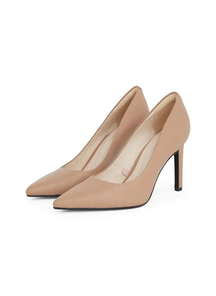 CALVIN KLEIN LEATHER HEELED PUMPS